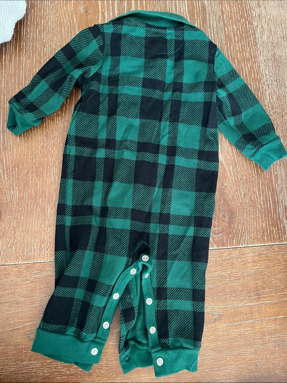 Ralph Lauren Green and Black Plaid Polo romper 6 months boy